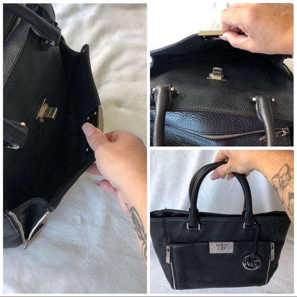 Michael Kors Black Pebble Leather Handbag - Picture 8 of 8